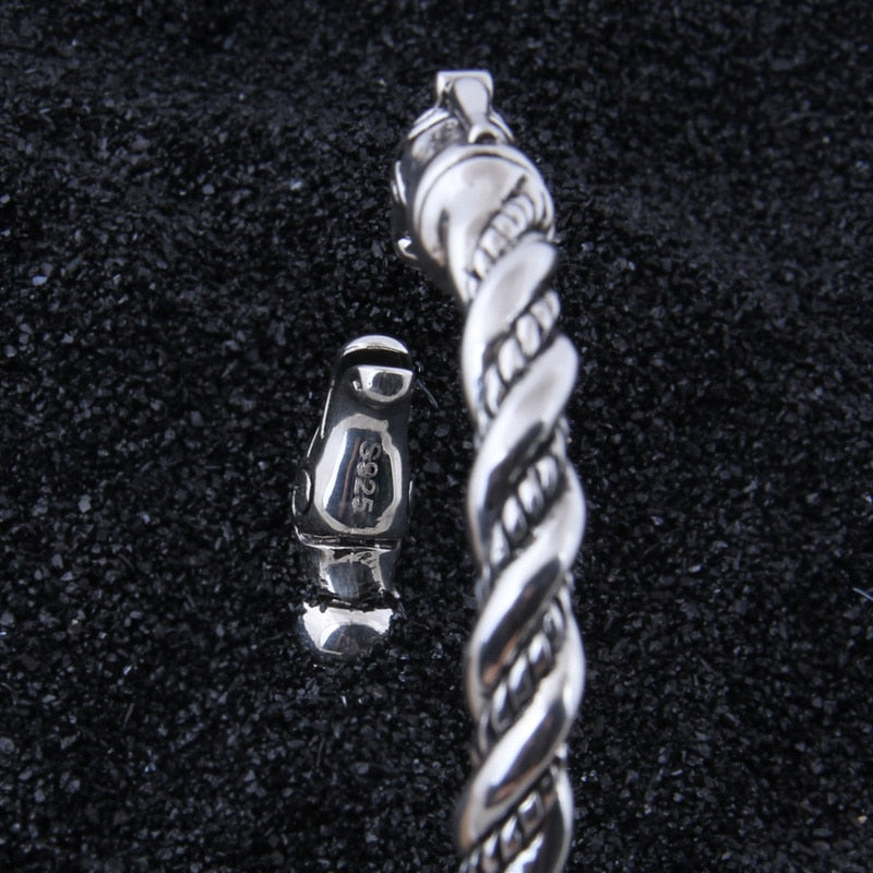 OMEGA SEERPENT BANGLE - STERLING SILVER