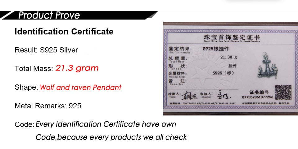 THE WOLF & THE RAVEN - STERLING SILVER