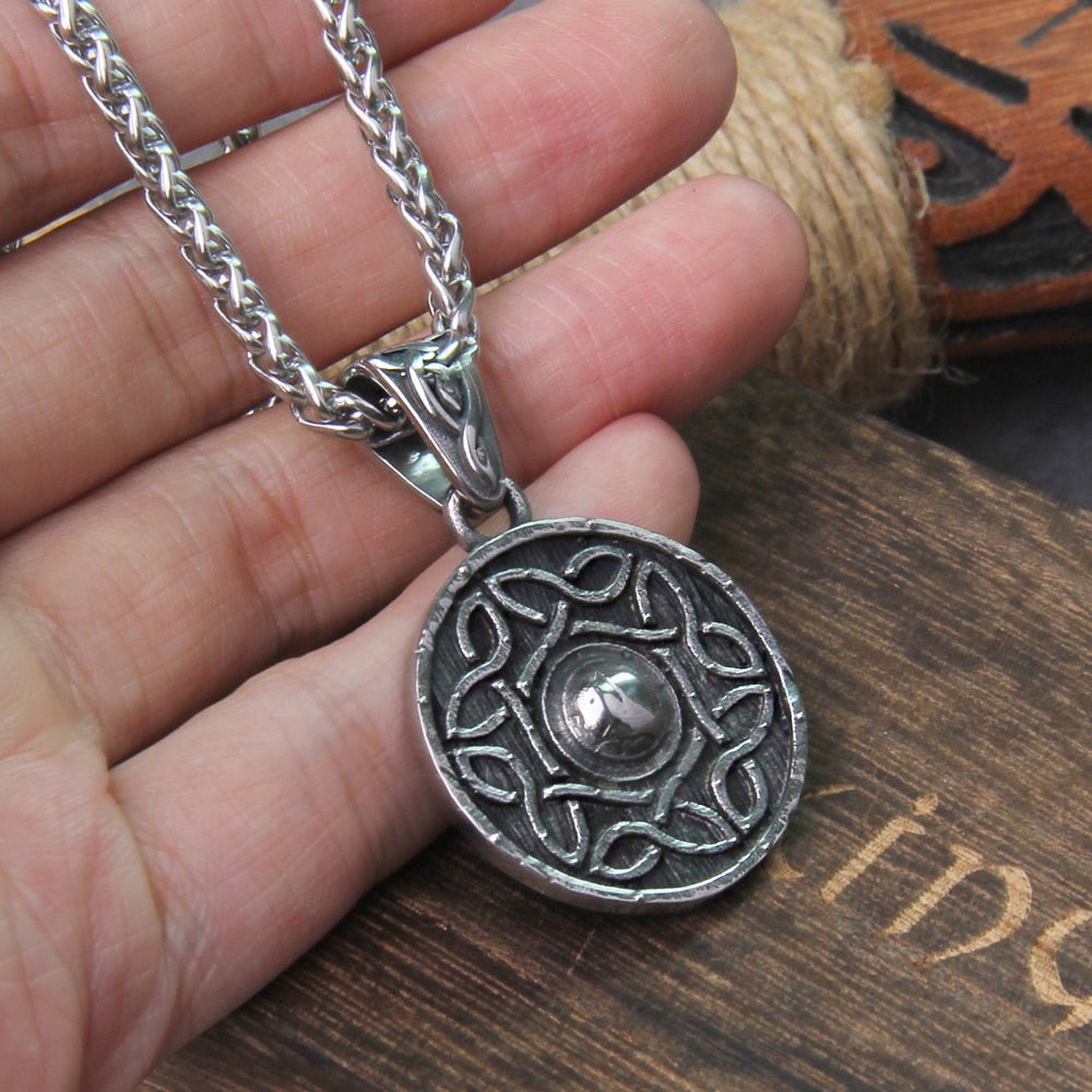 NORSE SHIELD PENDANT - STAINLESS STEEL