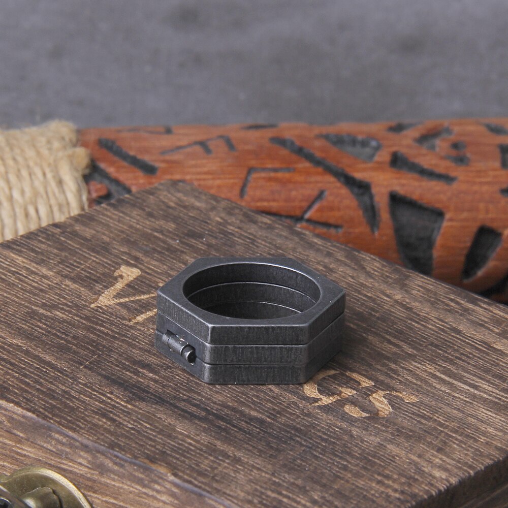 NORSE RUNIC RINGS - STAINLESS STEEL