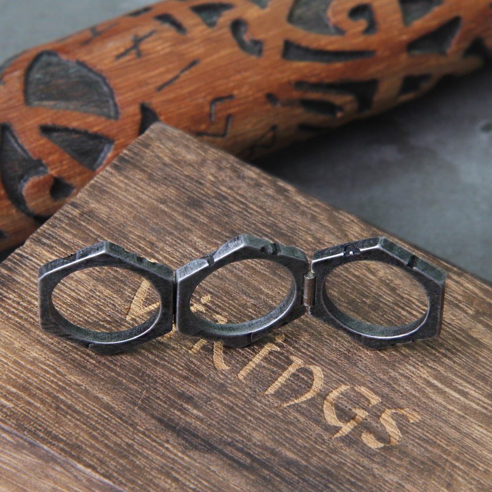NORSE RUNIC RINGS - STAINLESS STEEL