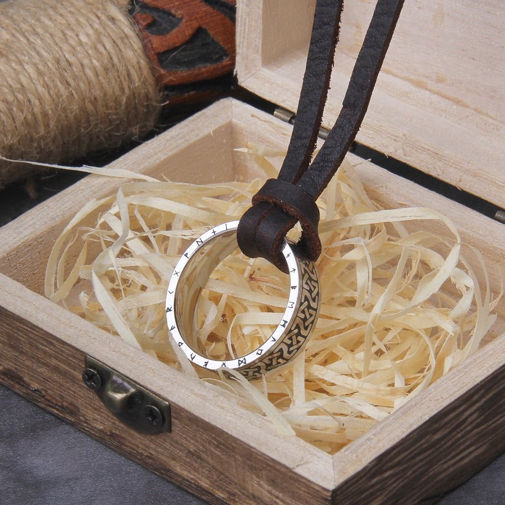 NORSE CIPHER RING - STAINLESS STEEL