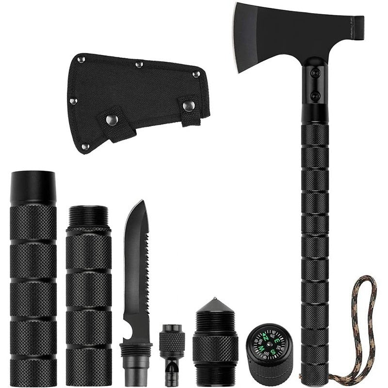 NIGHTHAWK EMERGENCY FOLDABLE AXE KIT - STEEL