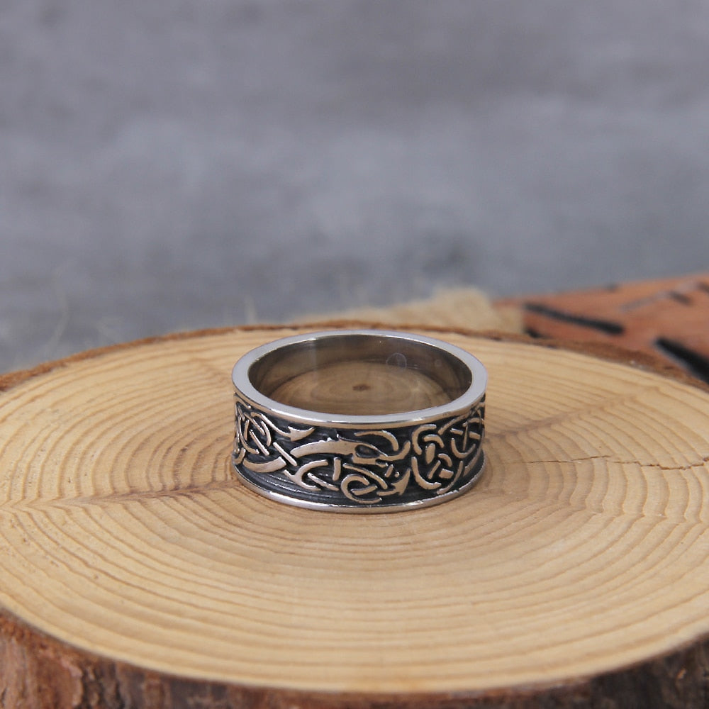 DRAGONS BLESSING RING - STAINLESS STEEL