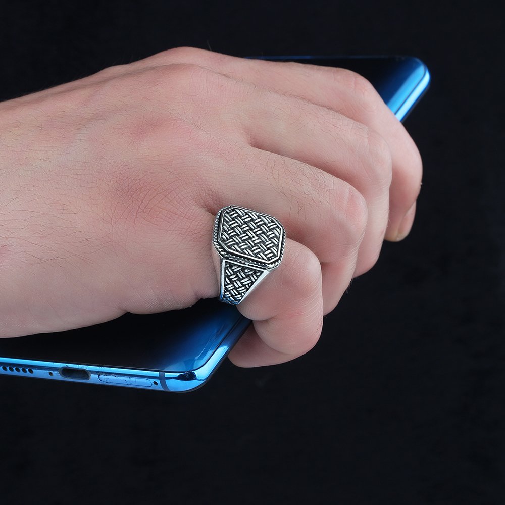 MESH RING - STERLING RING