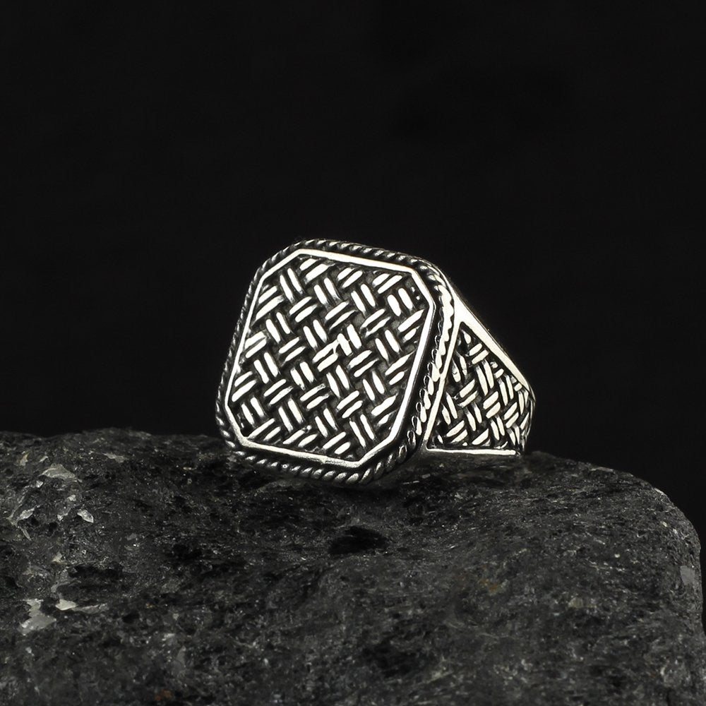 MESH RING - STERLING RING