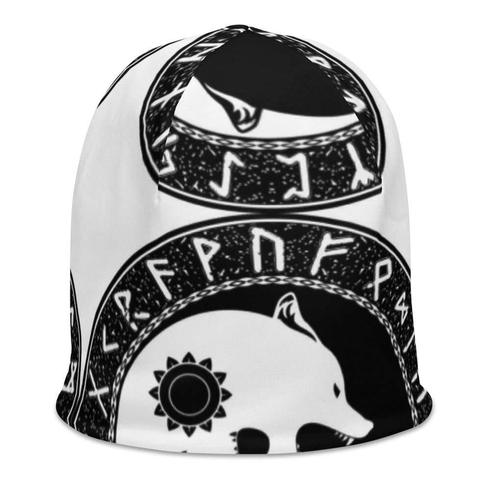 All-Over Print Fenrir Runic Beanie