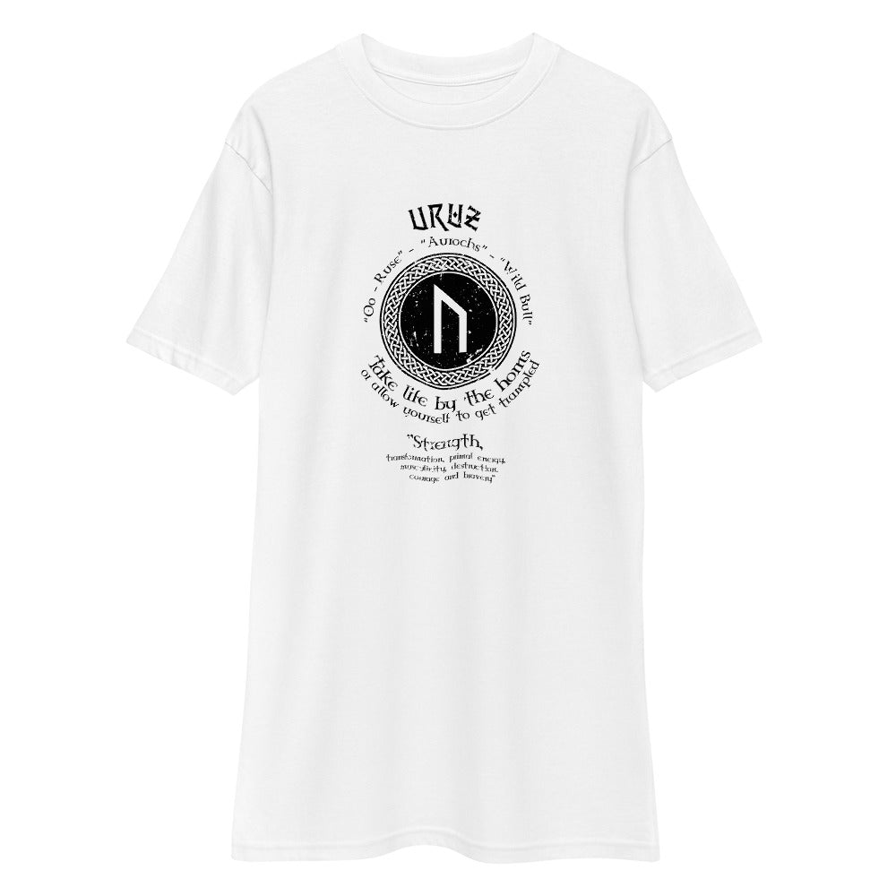 HEAVY WEIGHT TEE VIKING STRENGTH RUNE- GRAB LIFE BY THE HORNS