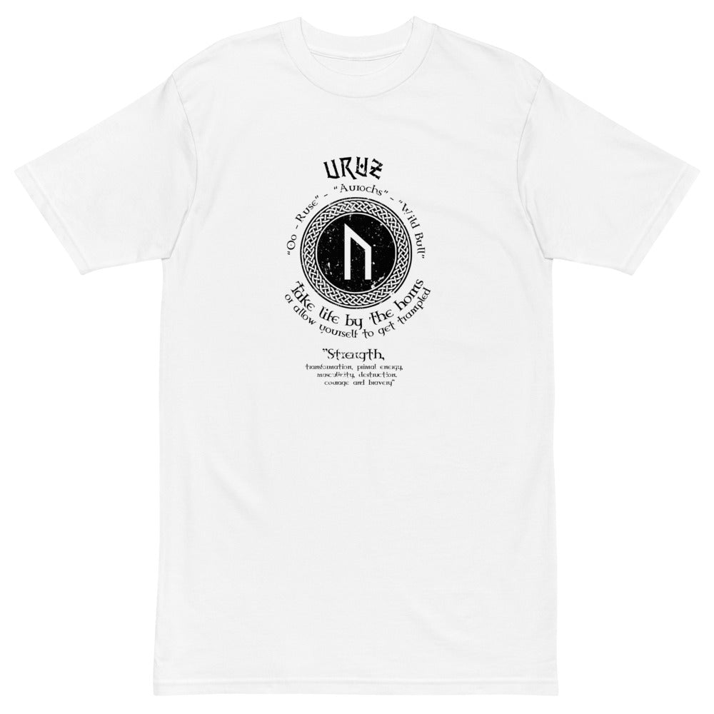 HEAVY WEIGHT TEE VIKING STRENGTH RUNE- GRAB LIFE BY THE HORNS