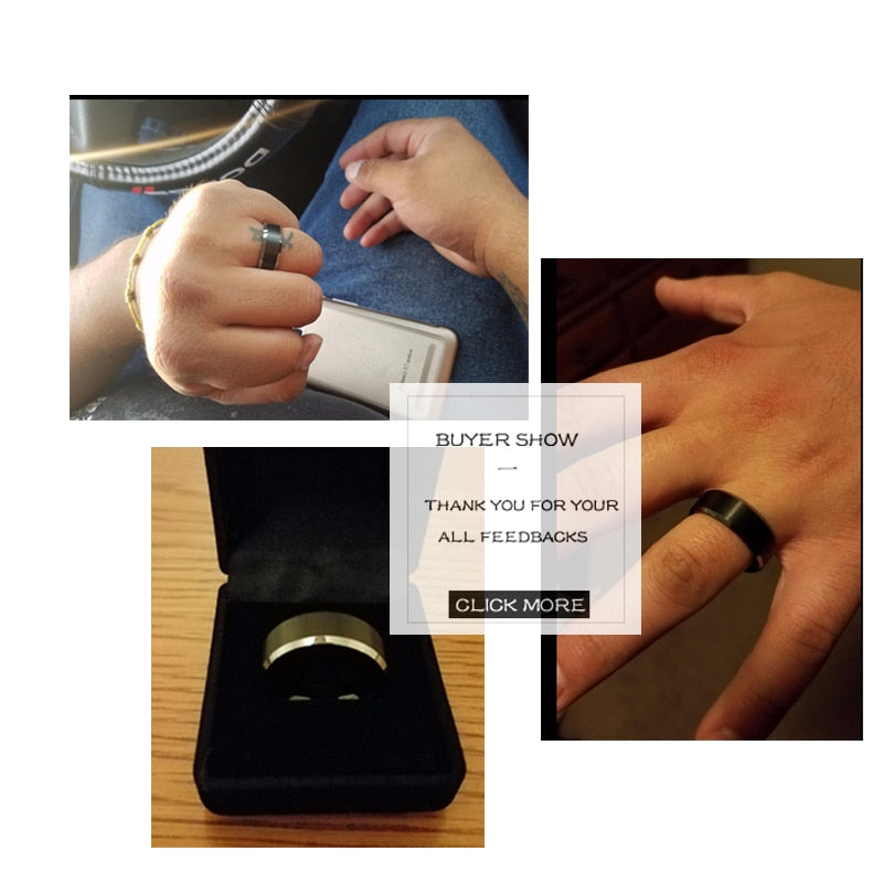 SLAIN RING- BLACK BRUSHED TUNGSTEN