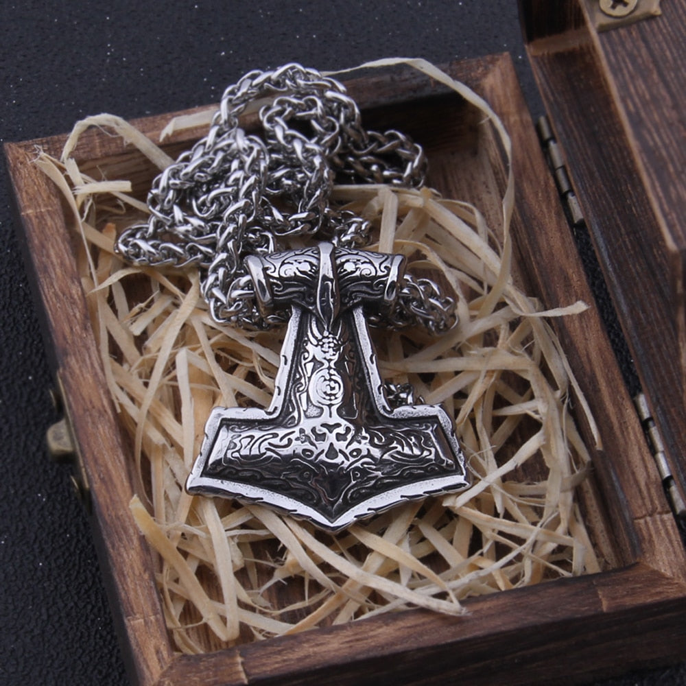 THORS HAMMER MJOLNIR PENDANT- STAINLESS STEEL - Forged in Valhalla