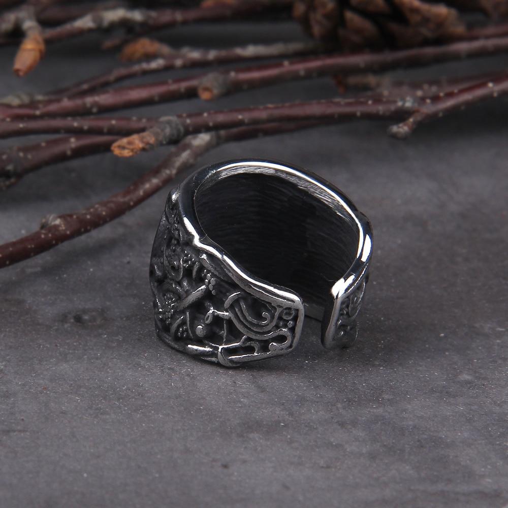 VALKNUT ORNAMENT RING - STAINLESS STEEL - Forged in Valhalla