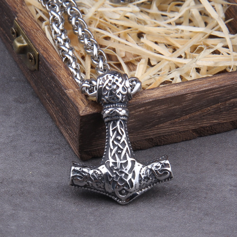 MJÖLNIR - NORSE SYMBOL OF THUNDER & LIGHTNING- STAINLESS STEEL - Forged in Valhalla