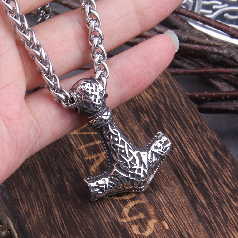 MJÖLNIR - NORSE SYMBOL OF THUNDER & LIGHTNING- STAINLESS STEEL - Forged in Valhalla