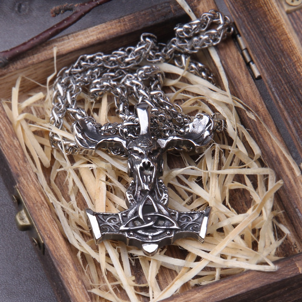 Eikþyrnir SKULL CHAIN- STAINLESS STEEL - Forged in Valhalla