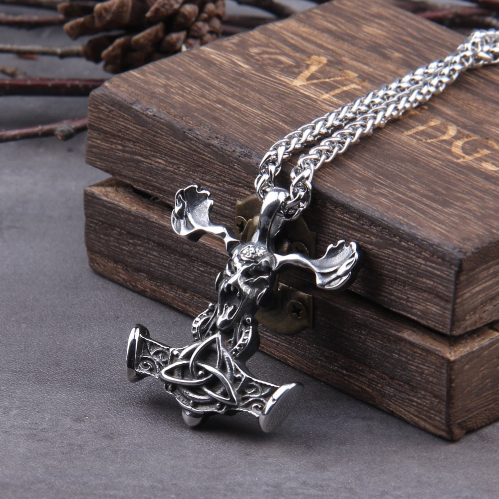 Eikþyrnir SKULL CHAIN- STAINLESS STEEL - Forged in Valhalla