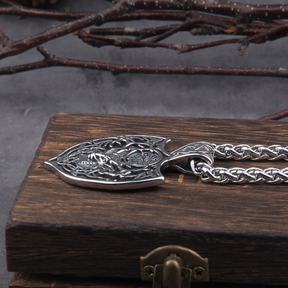 CERNUNNOS CELTIC SHIELD PENDANT - STAINLESS STEEL - Forged in Valhalla