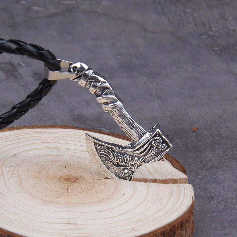 FENRIR\ODINS RAVEN VIKING AXE- STAINLESS STEEL. - Forged in Valhalla