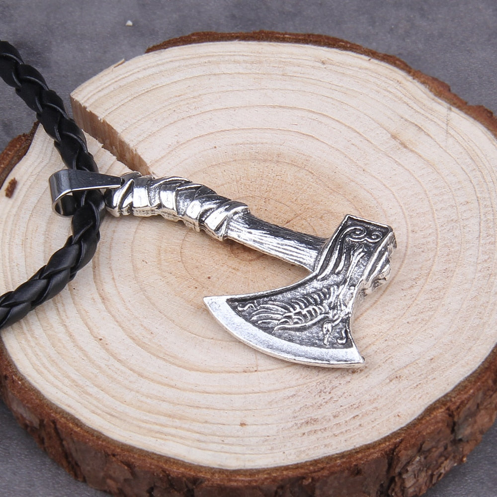 FENRIR\ODINS RAVEN VIKING AXE- STAINLESS STEEL. - Forged in Valhalla