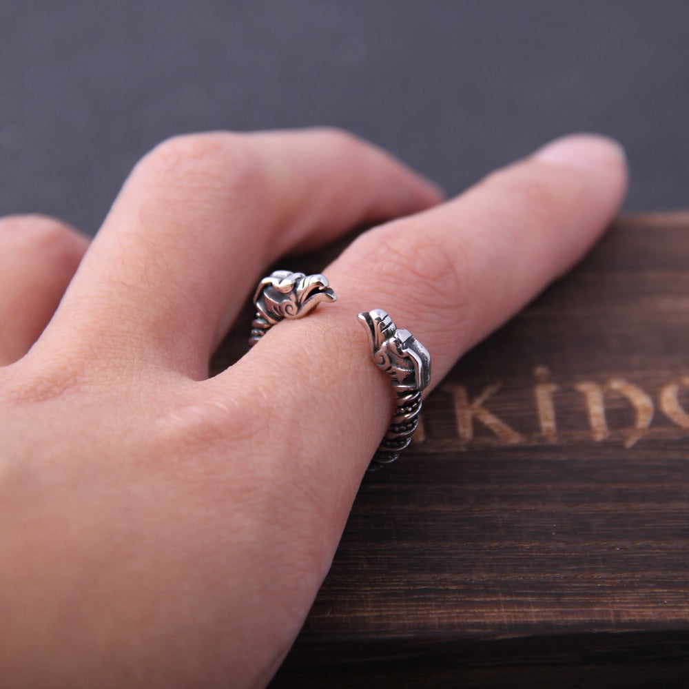 SNAKE WAY RING- STAINLESS STEEL