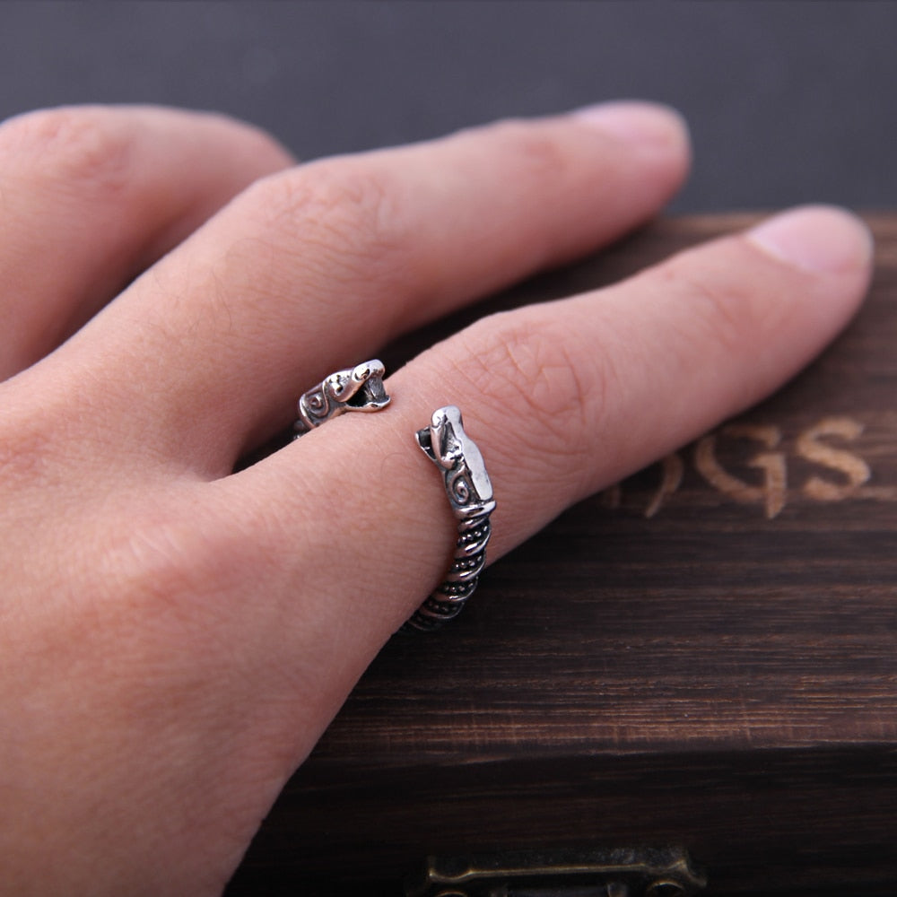 SNAKE WAY RING- STAINLESS STEEL