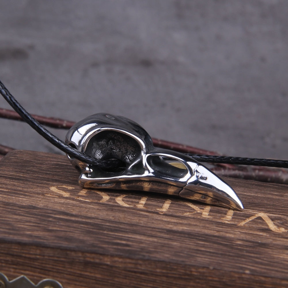 SMALL RAVEN SKULL OF ODIN- STAINLESS STEEL - Forged in Valhalla
