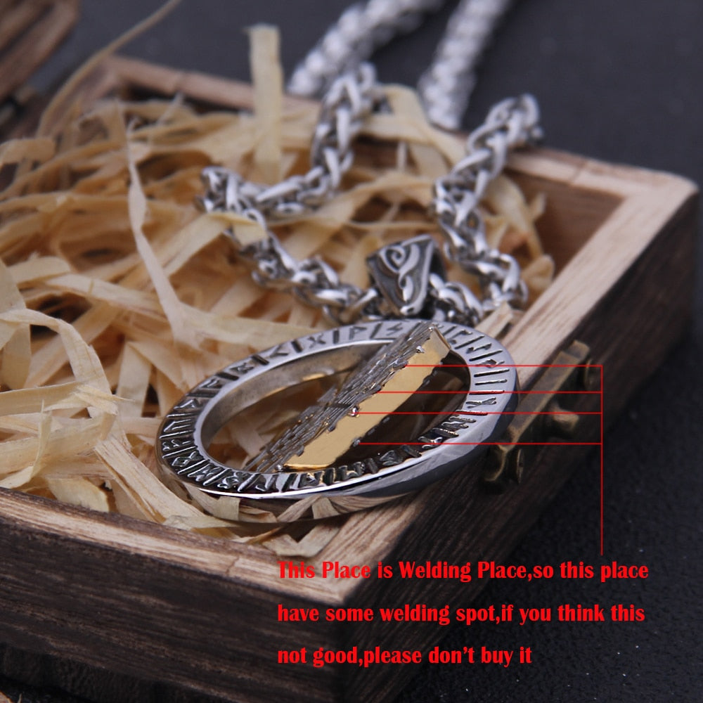 RUNIC HELM OF AWE PROTECTION CHARM- STAINLESS STEEL - Forged in Valhalla