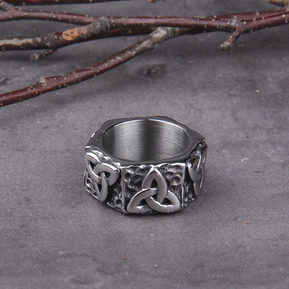 CELTIC KNOT ENTERAL RING- STAINLESS STEEL