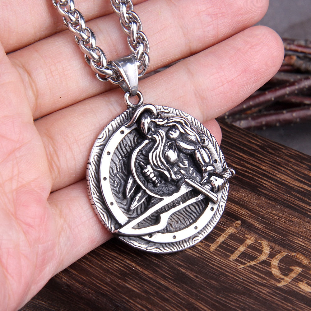 BATTLE READY ODIN PENDANT- STAINLESS STEEL - Forged in Valhalla