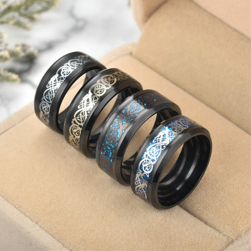 Double Collection Dragon Ring- Stainless Steel