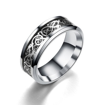 Double Collection Dragon Ring- Stainless Steel
