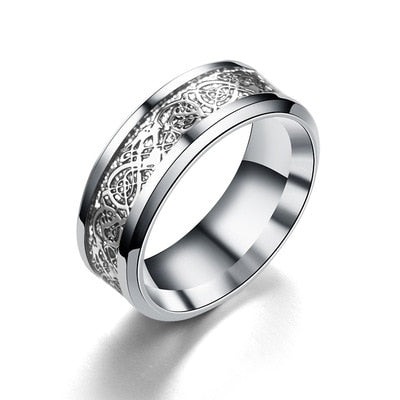 Double Collection Dragon Ring- Stainless Steel