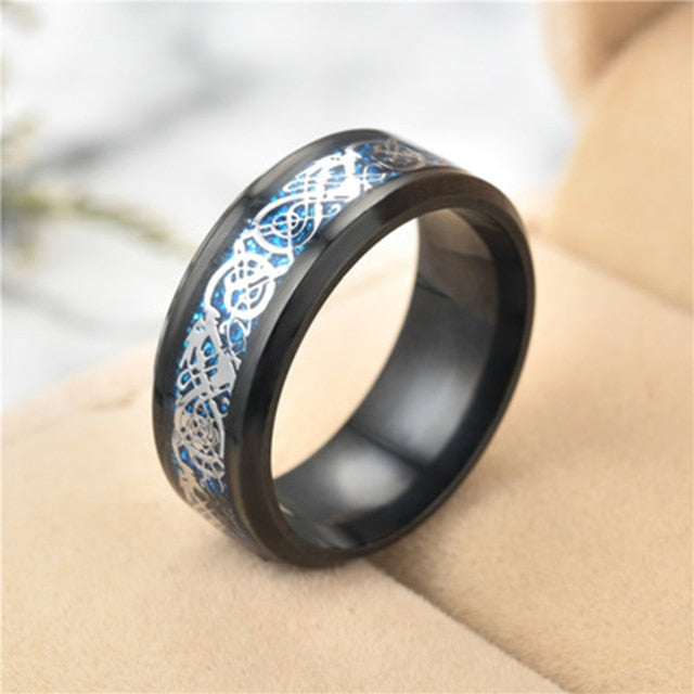 Double Collection Dragon Ring- Stainless Steel