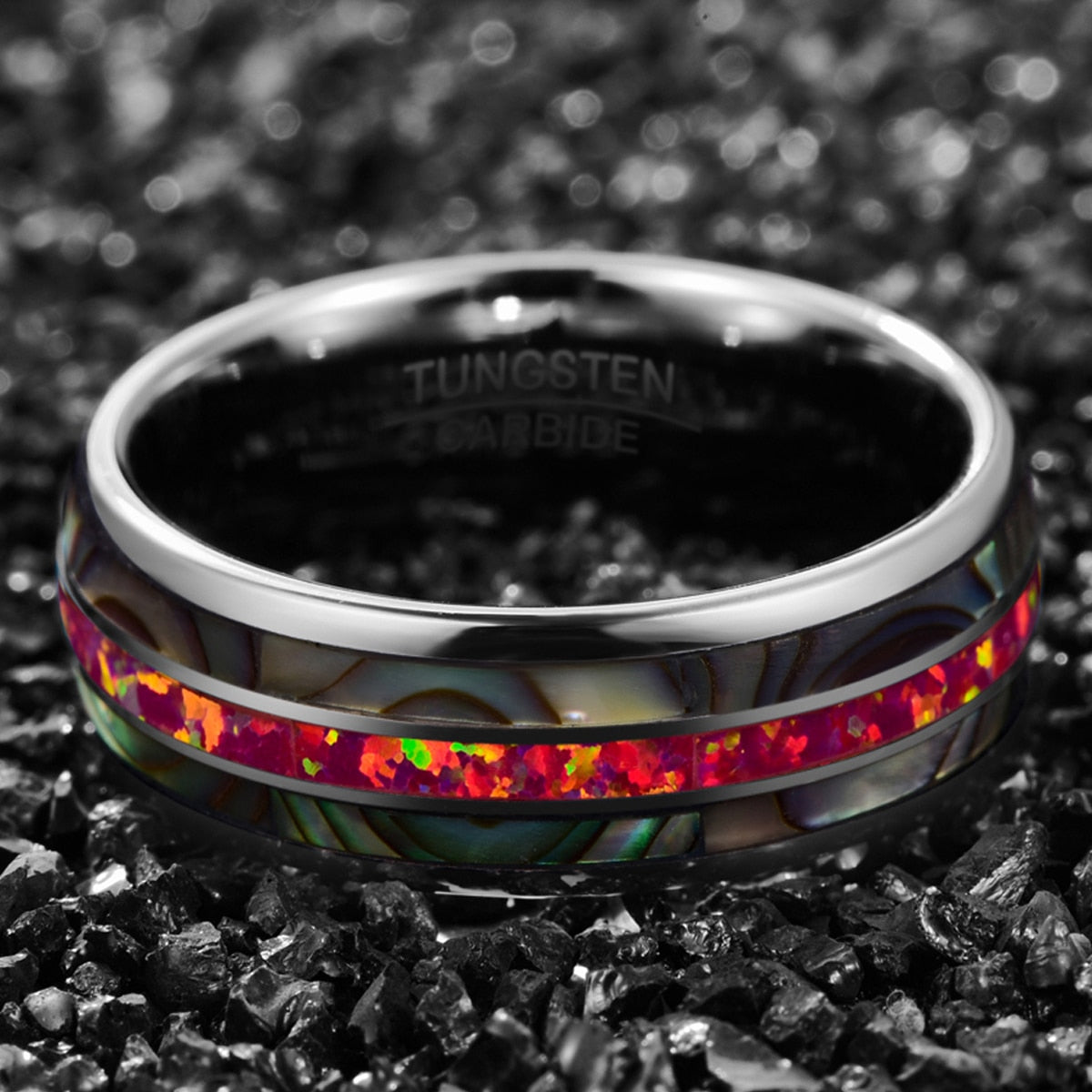 SPANGLE RING- DEEP MAGENTA TUNGSTEN