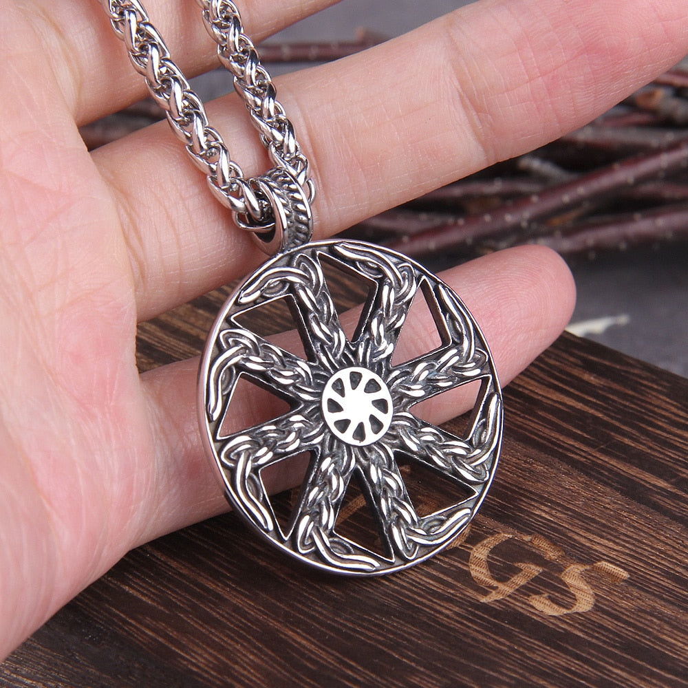 SLAVIC KOLOVRAT SYMBOL PENDANT- STAINLESS STEEL - Forged in Valhalla