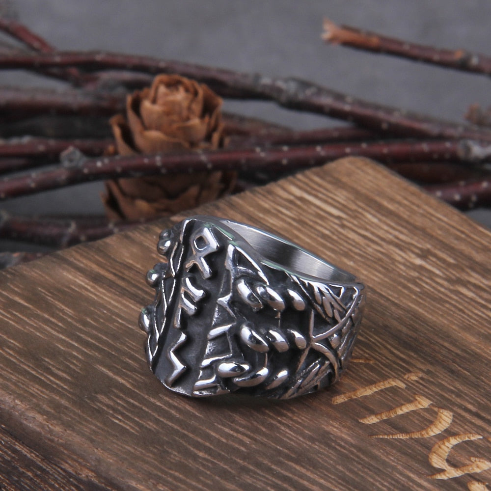 BREACH RUNE RING- STAINLESS STEEL
