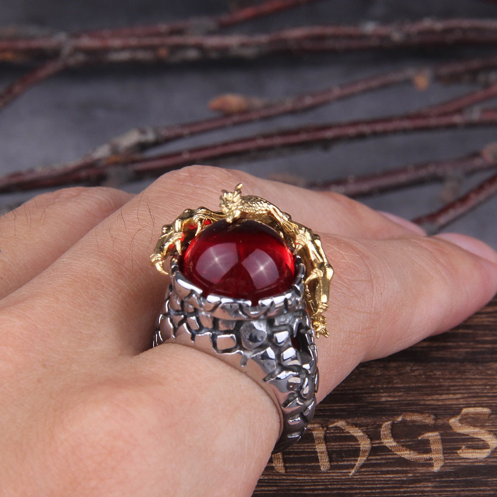 OUROBOROS WHELPS RING- STAINLESS STEEL