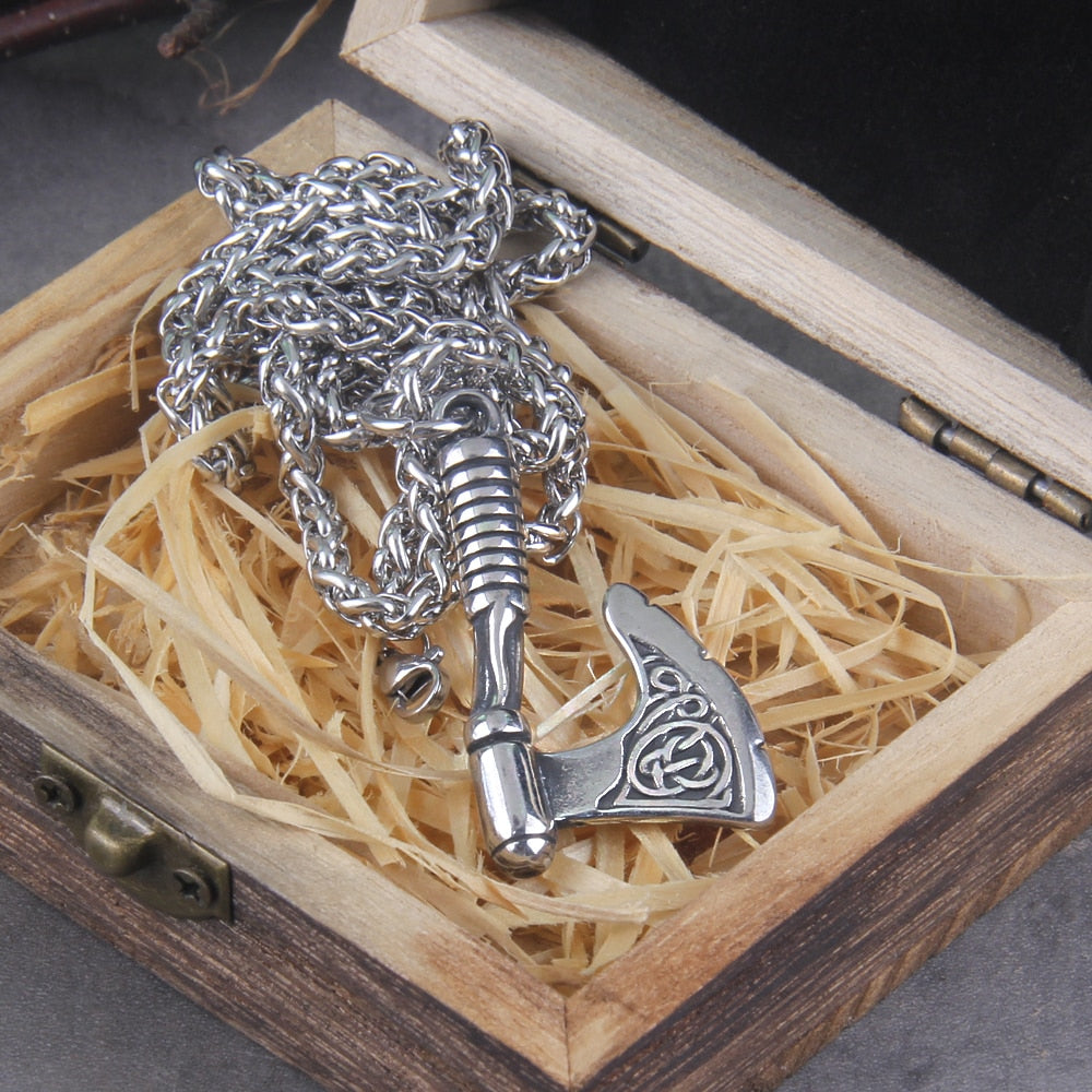 MULTIPLE VIKING AXE VARIANTS WITH CHAIN- STAINLESS STEEL