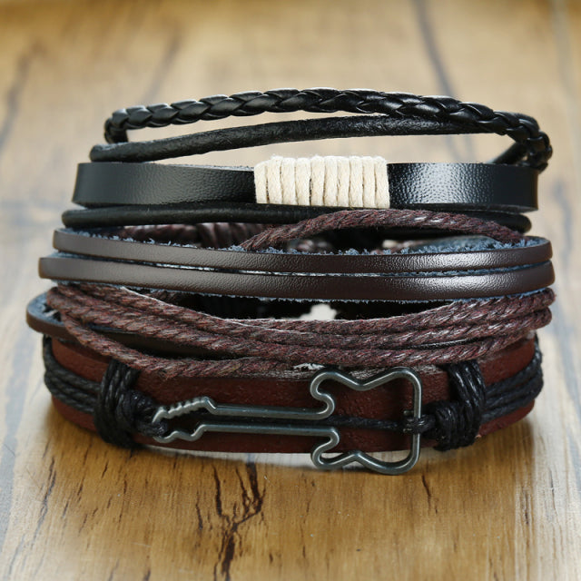 4PCS VIKING BRACLETS- STAINLESS STEEL