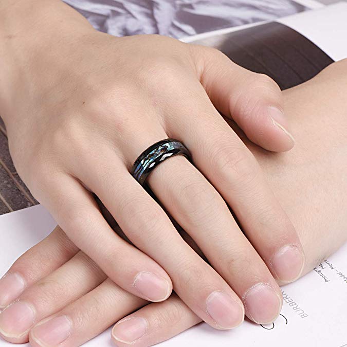 SHELL STAIN RING- TUNGSTEN