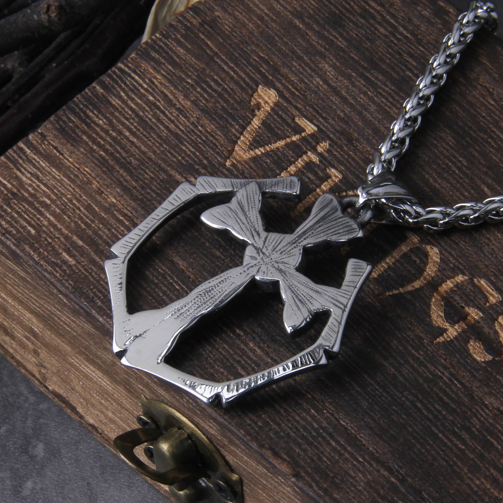 VALKNUT CROSS - STAINLESS STEEL
