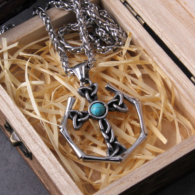 VALKNUT CROSS - STAINLESS STEEL