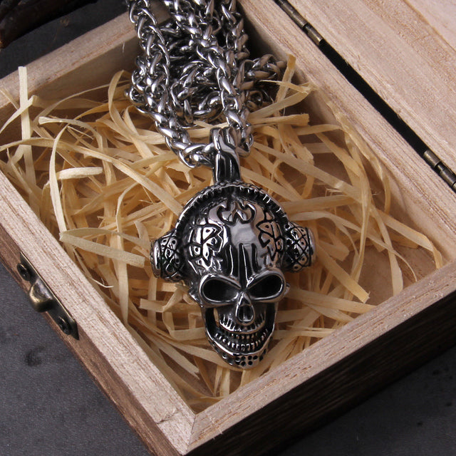 VIKING SKULL- STAINLESS STEEL