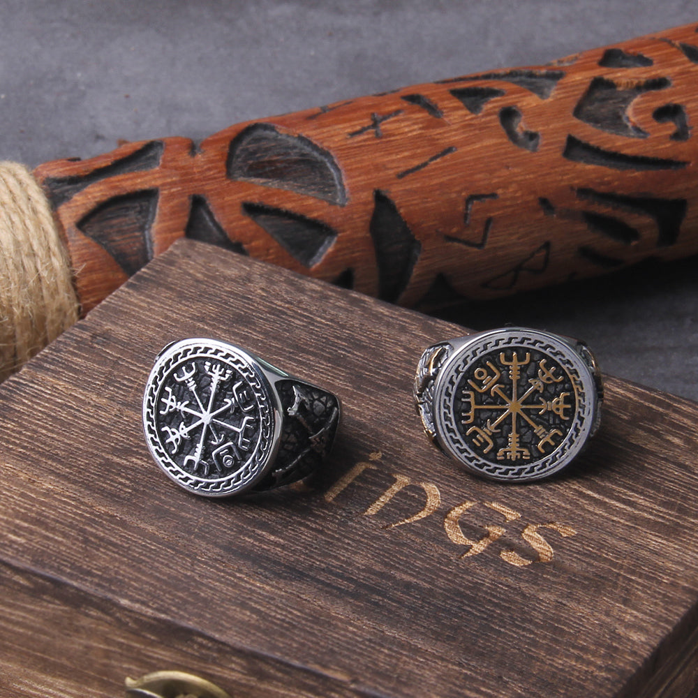 WAYWARD COMPASS RING- STAINLESS STEEL