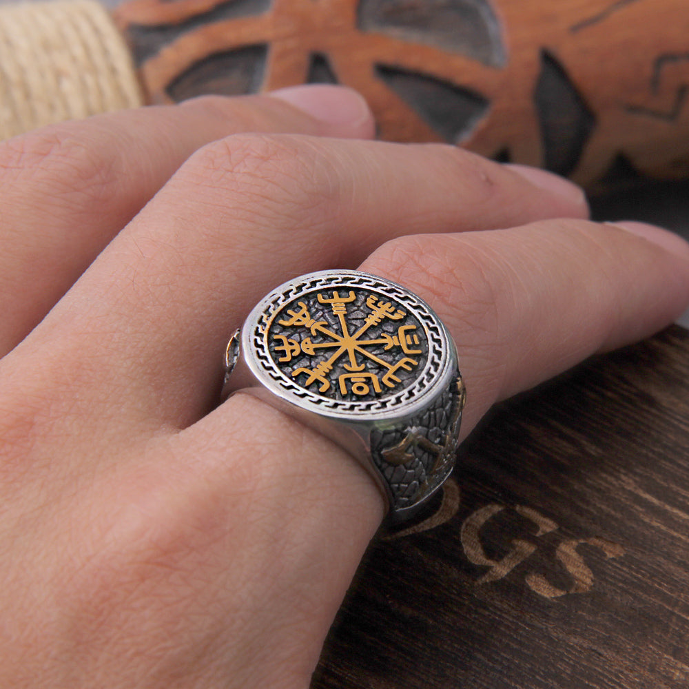 WAYWARD COMPASS RING- STAINLESS STEEL
