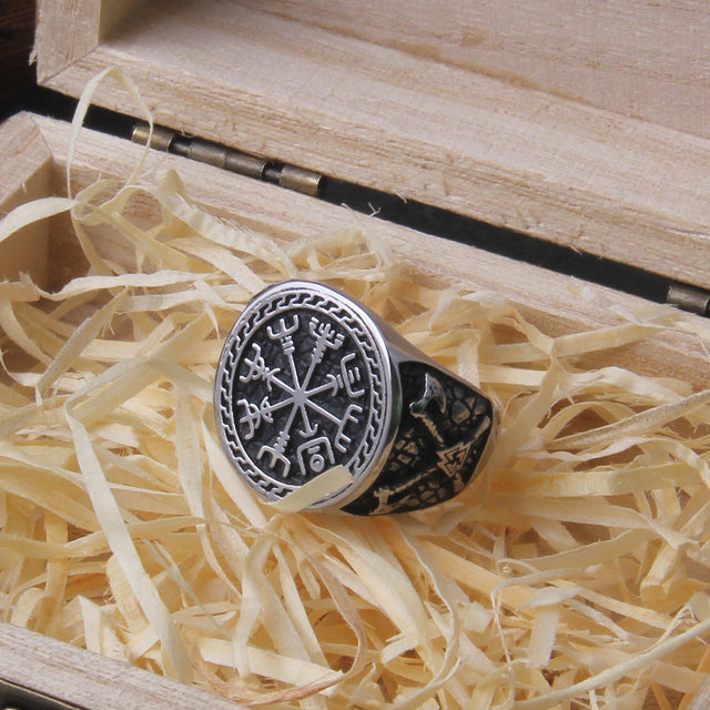 WAYWARD COMPASS RING- STAINLESS STEEL