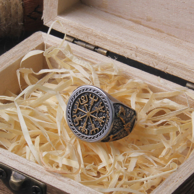 WAYWARD COMPASS RING- STAINLESS STEEL