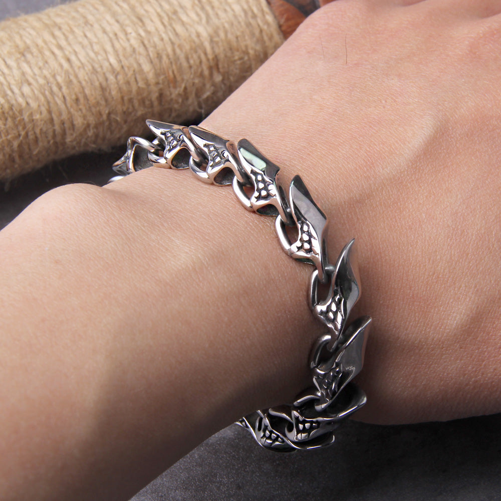 JORMUNGANDR SCALE BRACELET STYLE 2 - STAINLESS STEEL