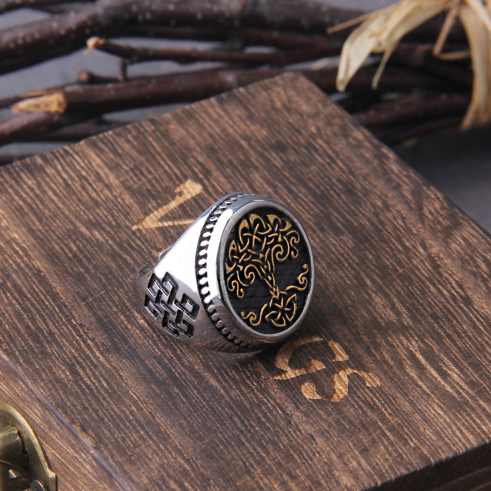 TREE OF LIFE RING - STAINLESS STEEL
