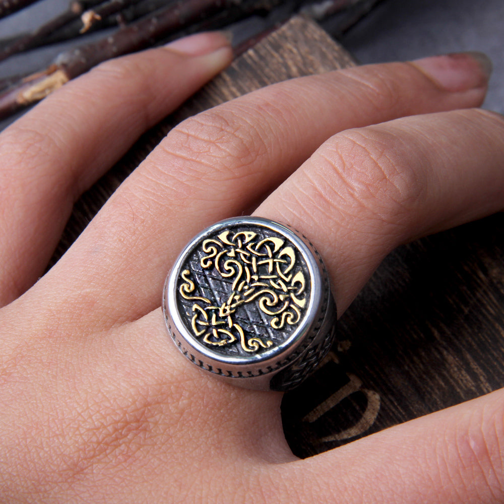 TREE OF LIFE RING - STAINLESS STEEL